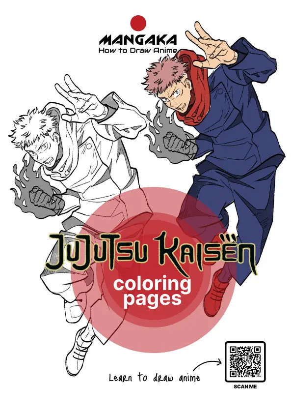 Free coloring book of Jujutsu Kaisen Anime