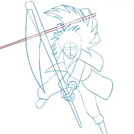 Learn how to draw Madara Uchiha with Gunbai with Step-by-step tutorial - adding shading and depth - step 22-13
