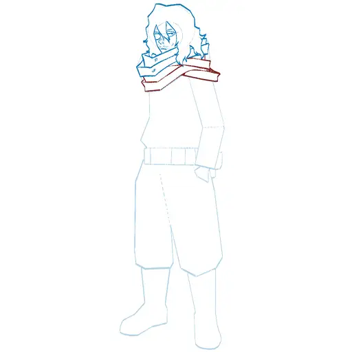 Learn how to draw Shota Aizawa with Step-by-step tutorial - adding shading and depth - step 22-25