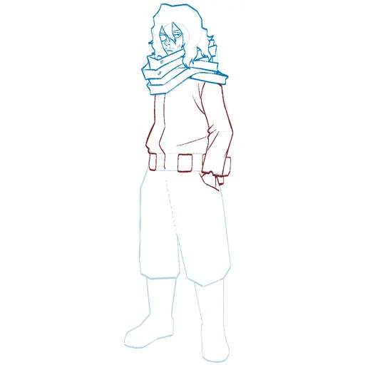 Learn how to draw Shota Aizawa with Step-by-step tutorial - adding shading and depth - step 23-25