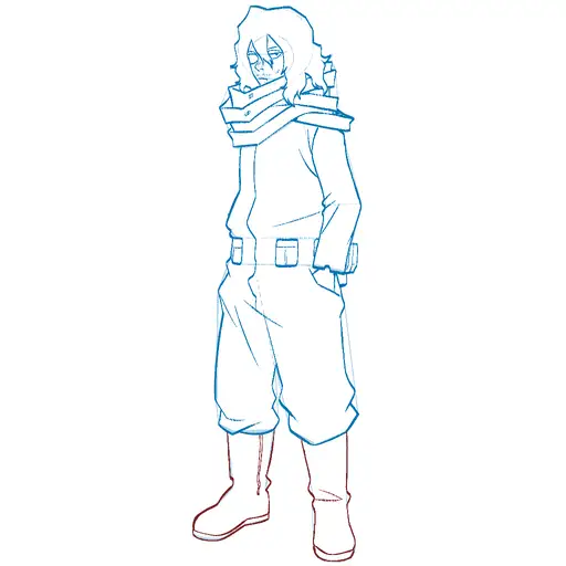 Learn how to draw Shota Aizawa with Step-by-step tutorial - adding shading and depth - step 25-24