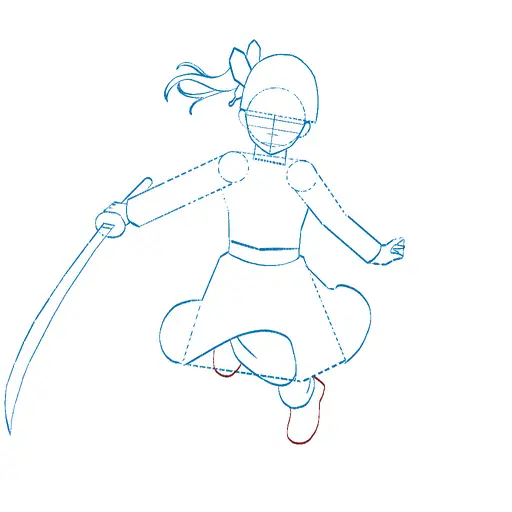 Learn how to draw Kanao Tsuyuri with Step-by-step tutorial - adding shading and depth - step 24