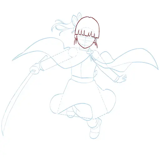 Learn how to draw Kanao Tsuyuri with Step-by-step tutorial - adding shading and depth - step 27