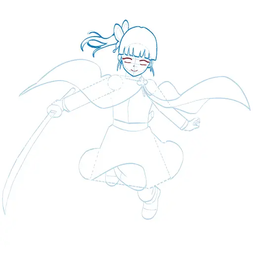 Learn how to draw Kanao Tsuyuri with Step-by-step tutorial - coloring and final touches - step 29