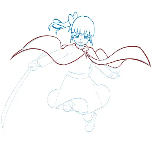 Learn how to draw Kanao Tsuyuri with Step-by-step tutorial - coloring and final touches - step 31