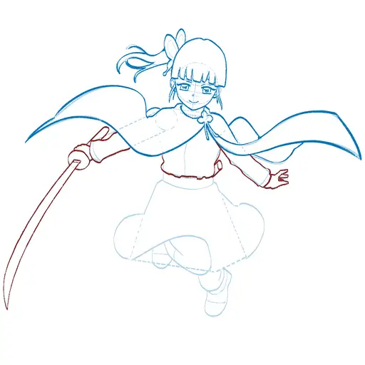 Learn how to draw Kanao Tsuyuri with Step-by-step tutorial - coloring and final touches - step 32