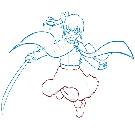 Learn how to draw Kanao Tsuyuri with Step-by-step tutorial - coloring and final touches - step 33