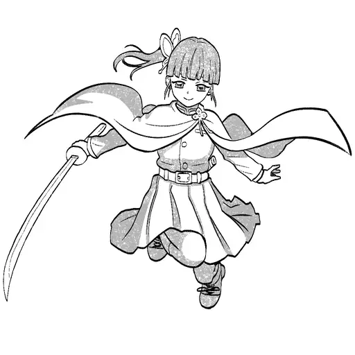 Learn how to draw Kanao Tsuyuri with Step-by-step tutorial - background and additional elements - step 40