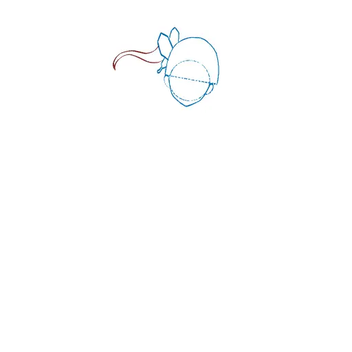Learn how to draw Kanao Tsuyuri with Step-by-step tutorial - initial sketch and basic shapes - step 6