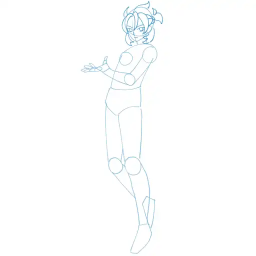 Learn how to draw Albedo with Step-by-step tutorial - adding face details and hair structure - step 10-5