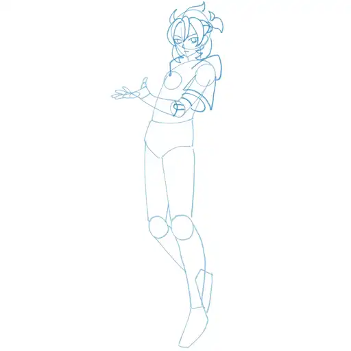 Learn how to draw Albedo with Step-by-step tutorial - adding face details and hair structure - step 11-5