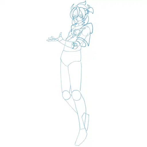 Learn how to draw Albedo with Step-by-step tutorial - adding face details and hair structure - step 12-5