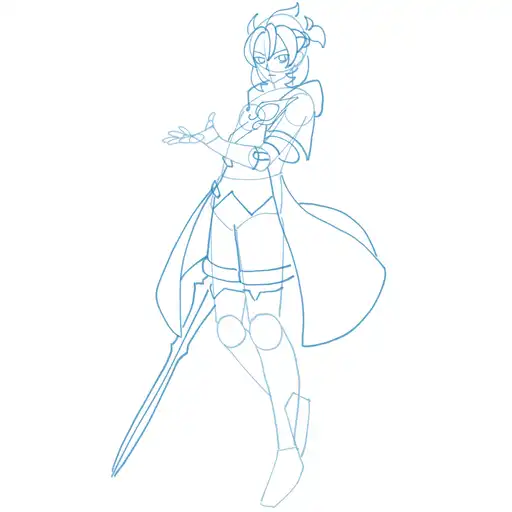 Learn how to draw Albedo with Step-by-step tutorial - shaping the body and clothing - step 16-5
