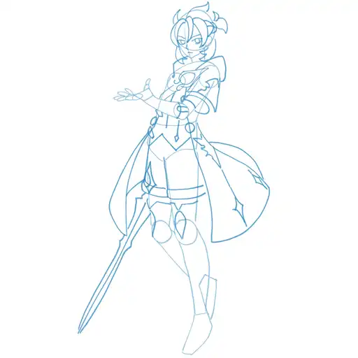 Learn how to draw Albedo with Step-by-step tutorial - shaping the body and clothing - step 17-5