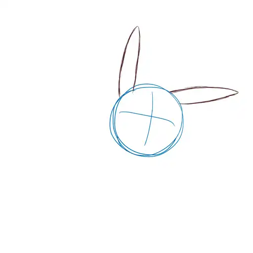 Drawing tutorial of Pikachu - Step 2-1 