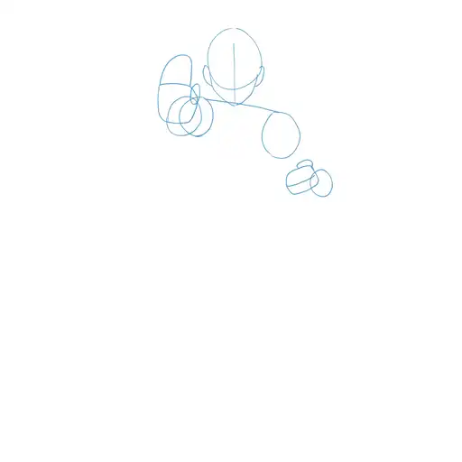 Learn how to draw Akaza in standing pose with Step-by-step tutorial - initial sketch and basic shapes - step 4-4