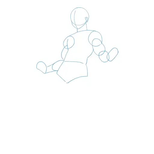Learn how to draw Akaza with Step-by-step tutorial - initial sketch and basic shapes - step 5-3