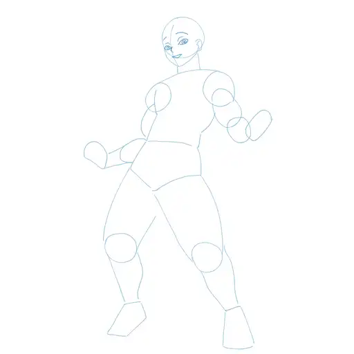 Learn how to draw Akaza with Step-by-step tutorial - adding face details and hair structure - step 8-3