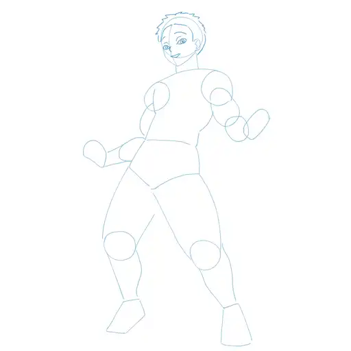 Learn how to draw Akaza with Step-by-step tutorial - adding face details and hair structure - step 9-3
