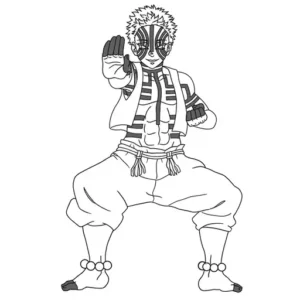 Learn How to Draw Akaza in standing pose from Demon Slayer with a Step-by-Step Tutorial
